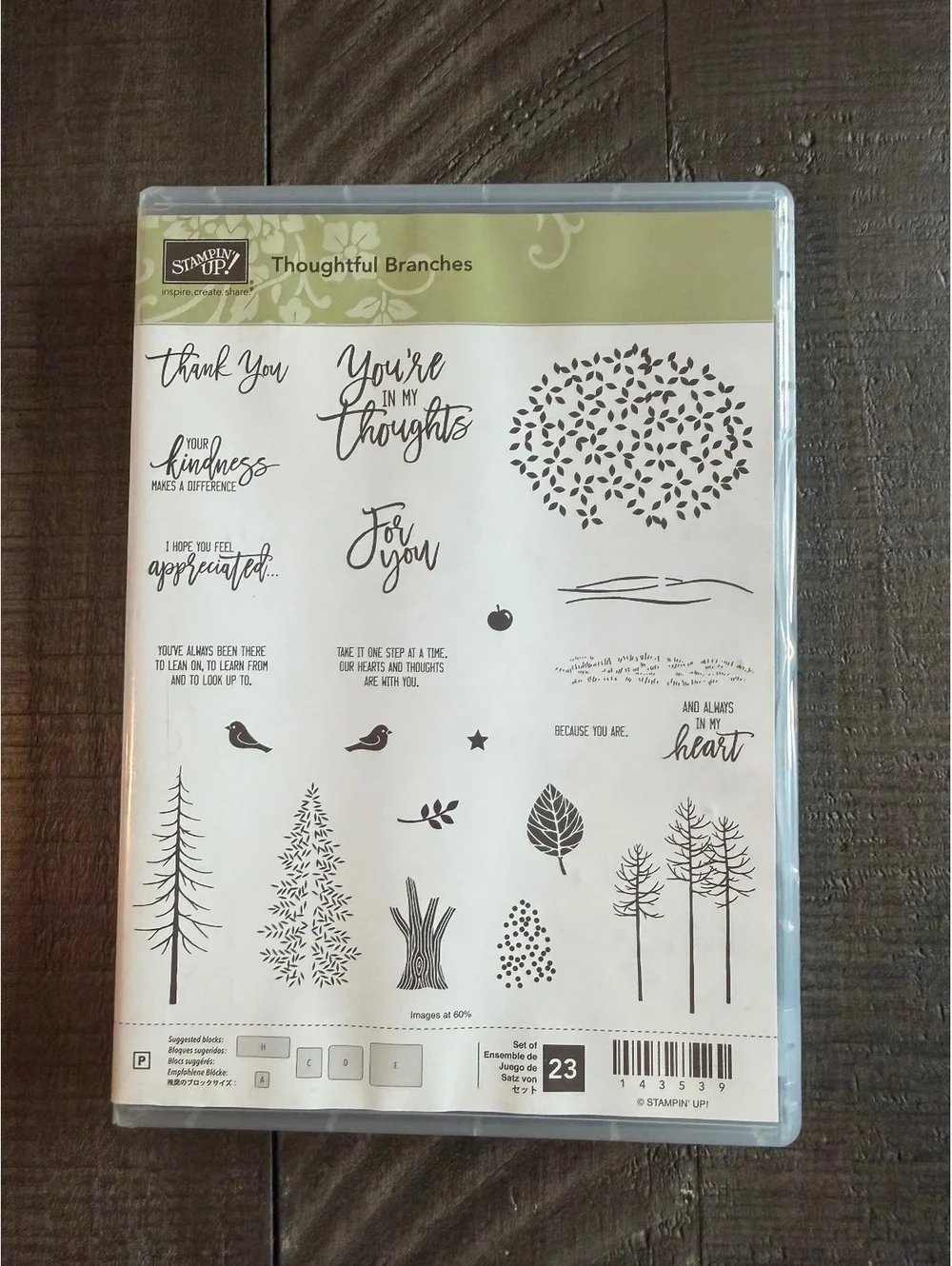 Stampin’ Up Thoughtful Branches stamp set with die cuts